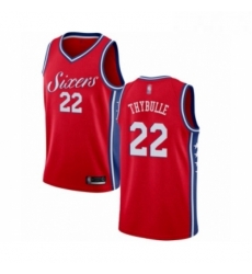 Mens Philadelphia 76ers 22 Mattise Thybulle Swingman Red Basketball Jersey Statement Edition 