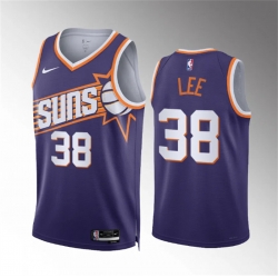 Men Phoenix Suns 38 Saben Lee Purple Icon Edition Stitched Basketball Jersey