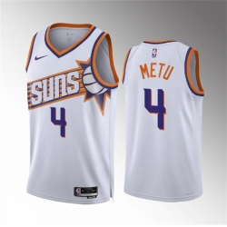 Men Phoenix Suns 4 Chimezie Metu White Association Edition Stitched Basketball Jersey