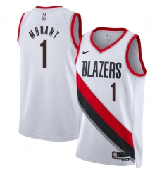 Men Portland Trail Blazers 1 Ja Morant White 2026 Association Edition Stitched Basketball Jersey Men Portland Trail Blazers 1 Ja Morant White 2026 Association Edition Stitched Basketball Jersey