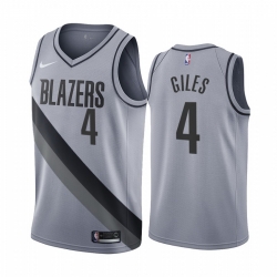 Men Portland Trail Portland Blazers 4 Harry Giles III Gray NBA Swingman 2020 21 Earned Edition Jersey