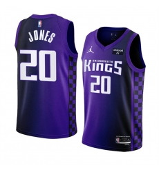 Men Sacramento Kings 20 Colby Jones Purple 2023 24 Statement Edition Swingman Stitched Basketball Jersey