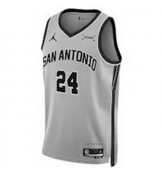 Men San Antonio Spurs 24 Devin Vessell Silver 2025 Statement Edition Stitched Basketball Jersey Men San Antonio Spurs 24 Devin Vessell Silver 2025 Statement Edition Stitched Basketball Jersey