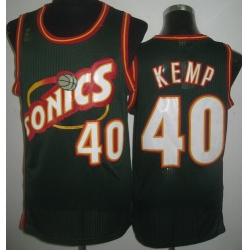 Seattle SuperSonics 40 Shawn Kemp Green Throwback Revolution 30 NBA Jerseys