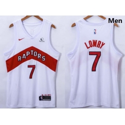 Men Toronto Raptors Kyle Lowry 7 White Nike 2021 Swingman Jersey