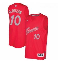 Mens Adidas Toronto Raptors 10 DeMar DeRozan Authentic Red 2016 2017 Christmas Day NBA Jersey