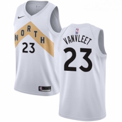 Mens Nike Toronto Raptors 23 Fred VanVleet Swingman White NBA Jersey City Edition 