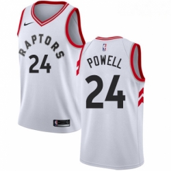 Mens Nike Toronto Raptors 24 Norman Powell Swingman White NBA Jersey Association Edition 