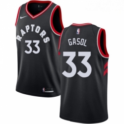 Mens Nike Toronto Raptors 33 Marc Gasol Black NBA Swingman Statement Edition Jersey 