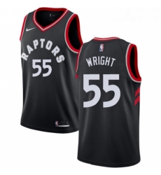 Mens Nike Toronto Raptors 55 Delon Wright Authentic Black Alternate NBA Jersey Statement Edition