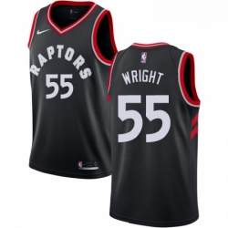 Mens Nike Toronto Raptors 55 Delon Wright Swingman Black Alternate NBA Jersey Statement Edition