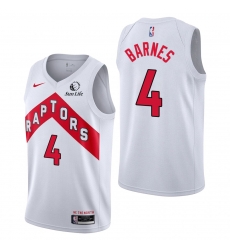 Men's Toronto Raptors #4 Scottie Barnes Association Edition White Jersey