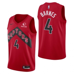 Men's Toronto Raptors #4 Scottie Barnes Icon Edition Red Jersey