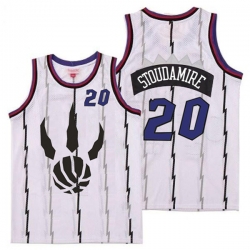 Raptors 20 Damon Stoudamire White Throwback Jersey