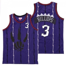 Raptors 3 Chauncey Billups Purple Throwback Jersey