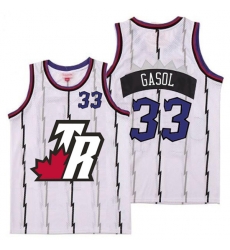 Raptors 33 Marc Gasol White Big White TR Logo Retro Jersey 7