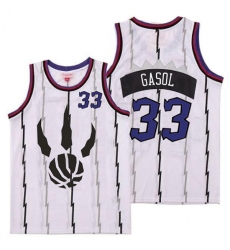 Raptors 33 Marc Gasol White Throwback Jersey