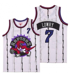 Raptors 7 Kyle Lowry White Big Logo Retro Jersey 8