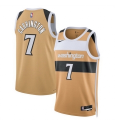 Men Washington Wizards 7 Bub Carrington Gold 2025 26 City Edition Stitched Basketball Jersey Men Washington Wizards 7 Bub Carrington Gold 2025 26 City Edition Stitched Basketball Jersey