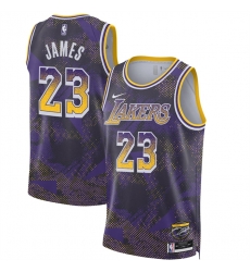 Men Los Angeles Lakers 23 LeBron James Purple 2025 Select Series Swingman Stitched Basketball Jersey Men Los Angeles Lakers 23 LeBron James Purple 2025 Select Series Swingman Stitched Basketball Jersey