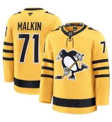 Men Pittsburgh Penguins 71 Evgeni Malkin Gold 2025 Alternate Stitched Hockey Jersey Men Pittsburgh Penguins 71 Evgeni Malkin Gold 2025 Alternate Stitched Hockey Jersey