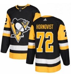 Mens Adidas Pittsburgh Penguins 72 Patric Hornqvist Premier Black Home NHL Jersey 