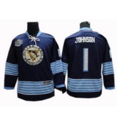 Pittsburgh Penguins 1 Brent Johnson 2011 Winter Classic Jersey Dark Blue