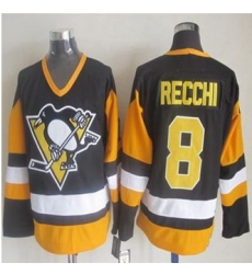 Pittsburgh Penguins #8 Mark Recchi Black CCM Throwback Stitched NHL Jersey