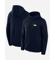 Men Denver Broncos Navy Tech Fleece Full Zip Windrunner Hoodie Men Denver Broncos Navy Tech Fleece Full Zip Windrunner Hoodie