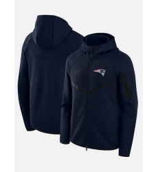 Men New England Patriots Navy Tech Fleece Full Zip Windrunner Hoodie