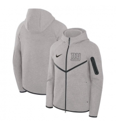 Men New York Giants Grey Tech Fleece Windrunner Full Zip Hoodie