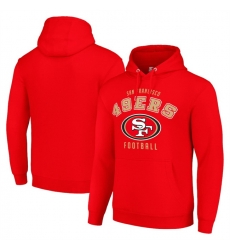 Men San Francisco 49ers Starter Scarlet Logo Pullover Hoodie Men San Francisco 49ers Starter Scarlet Logo Pullover Hoodie