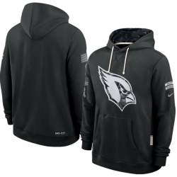 Men Arizona Cardinals Black 2026 Salute to Service Sideline Dri FIT Pullover Hoodie