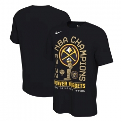 Men Denver Nuggets Black 2023 Finals Champions Locker Room Short Sleeve T Shirt