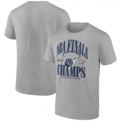 Men Oklahoma City Thunder Grey 2025 Finals Champions Fade Away Retro T Shirt