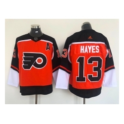 Men Philadelphia Flyers 13 Kevin Hayes Orange 2021 Reverse Retro Authentic Jersey