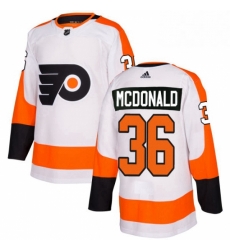 Mens Adidas Philadelphia Flyers 36 Colin McDonald Authentic White Away NHL Jersey 