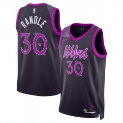 Men Minnesota Timberwolves 30 Julius Randle Julius Randle Purple 2025 26 City Edition Stitched Jersey