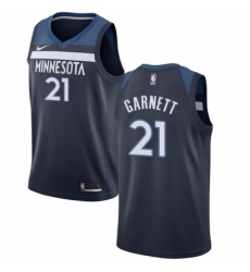 Mens Nike Minnesota Timberwolves 21 Kevin Garnett Swingman Navy Blue Road NBA Jersey Icon Edition