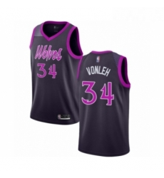 Youth Minnesota Timberwolves 34 Noah Vonleh Swingman Purple Basketball Jersey City Edition 