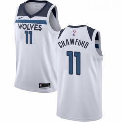 Youth Nike Minnesota Timberwolves 11 Jamal Crawford Swingman White NBA Jersey Association Edition 