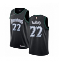 Youth Nike Minnesota Timberwolves 22 Andrew Wiggins Swingman Black Hardwood Classics Jersey