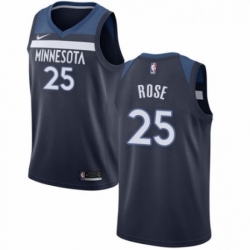 Youth Nike Minnesota Timberwolves 25 Derrick Rose Swingman Navy Blue NBA Jersey Icon Edition 