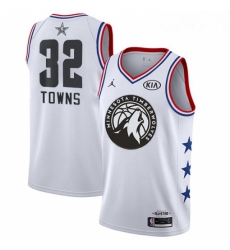 Youth Nike Minnesota Timberwolves 32 Karl Anthony Towns White NBA Jordan Swingman 2019 All Star Game Jersey