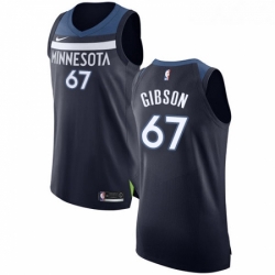 Youth Nike Minnesota Timberwolves 67 Taj Gibson Authentic Navy Blue Road NBA Jersey Icon Edition 