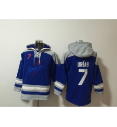 Men Los Angeles Dodgers 7 Julio Urias Stitched Hoodie