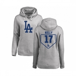 Baseball Women Los Angeles Dodgers 17 Joe Kelly Gray RBI Pullover Hoodie