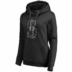 MLB Seattle Mariners Women Platinum Collection Pullover Hoodie Black