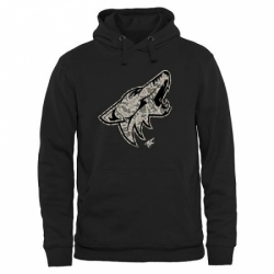 NHL Mens Arizona Coyotes Black Rink Warrior Pullover Hoodie