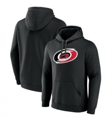 Men Carolina Hurricanes Black Primary Team Logo Pullover Hoodie
